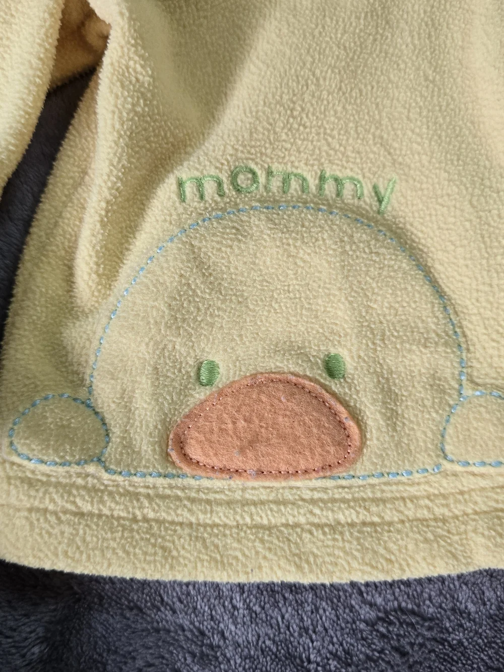 Vintage Carter's Yellow Hooded Baby Jacket with Duck Embroidery 1990s